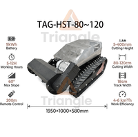 Tondeuse à gazon professionnelle autopropulsée sur chenilles télécommandée, moteur 1500W en cuivre pur, hauteur de coupe réglable de 5 à 400 mm