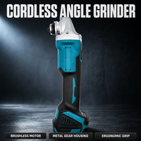 Meuleuse d'angle sans fil 21V sans balais, professionnelle, pour bricolage, 180 mm, outil multifonctionnel de meulage et de découpe avec batterie au lithium