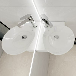 Lavabo ad Angolo Unico e-Space-Terra, Mobile Sospeso a Parete Artistico, Dispositivo Portatile per Lavaggio Mani - Product Image 3