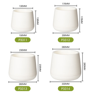 Pot de <span class=keywords><strong>Fleur</strong></span> en Plastique Double Couche pour Plante Artificielle Épais, avec Plateau, <span class=keywords><strong>Grand</strong></span> Jardinier d'Intérieur pour Bureau et Pépinière - Product Image 3