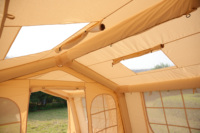 Tente gonflable de 17,28 m² pour le camping en plein air, le glamping, abri avec fenêtres en TPU imperméables, fabrication en usine