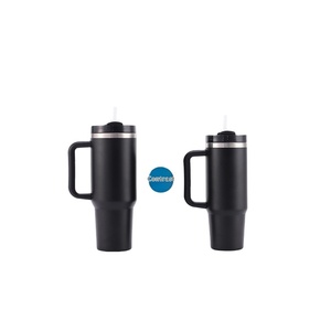 Gobelet isotherme en acier inoxydable à double paroi de 40 oz avec poignée, isolation thermique de 6 à 12 heures, tasse à glace colorée - Product Image 5