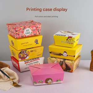 Boîtes à emporter personnalisées jetables, imperméables, de qualité alimentaire, en papier, pour hamburgers, boîtes à emporter pour restaurants - Product Image 6