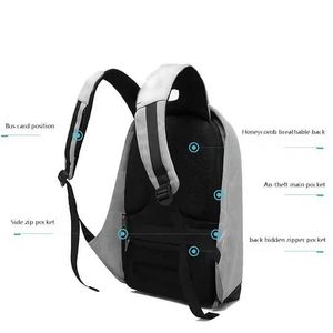 Men Enlarged Waterproof Laptop Usb Charging Mochila Inteligente Slim Smart Anti Theft <b>Backpack</b> - Product Image 3
