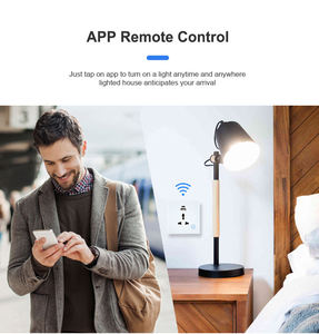 ปลั๊กไฟอัจฉริยะ Tuya Smart Home Wifi พร้อมกระจกนิรภัย ปลั๊กไฟติดผนังอเนกประสงค์ ควบคุมด้วยเสียง Alexa ปลั๊กไฟติดผนังอัจฉริยะพร้อมพอร์ต USB - Product Image 4