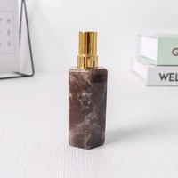 Parfum rechargeable de luxe en pierre naturelle cristal parfum pierre précieuse marbre jade voyage ensemble 8ml parfum vis vaporisateur