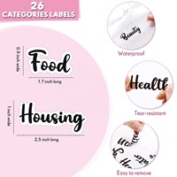 Personnalisé a5 a6 cahiers pu cuir portefeuille argent autocollants Budget Binder planificateur avec des enveloppes de trésorerie