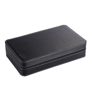 Wholesale Luxury Carbon Black PU Leather <b>Watch</b> Packaging Box for 2 4 6 8 10 12 Slots <b>Watches</b> Organizer Storage <b>case</b> - Product Image 4