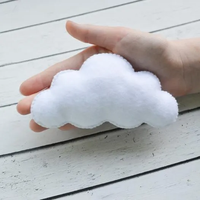 Nuages lune et étoiles feutre jouets pour bébé Mobile décoration murale suspendus feutre nuages