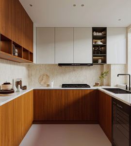 Gabinetes de Cocina en Forma de U Minimalistas y Elegantes para una Vida Moderna con Tamaños Personalizables - Product Image 5