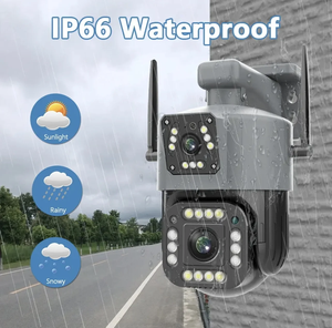 Cámara IP 4G de Doble Lente, WiFi, 4MP, 4K, Cámaras de Vigilancia Inalámbricas para Exteriores, Hogar Inteligente, Visión Nocturna, <span class=keywords><strong>Zoom</strong></span> Digital V380, CCTV - Product Image 2