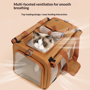 Nouveau <span class=keywords><strong>Sac</strong></span> <span class=keywords><strong>de</strong></span> <span class=keywords><strong>Transport</strong></span> Pliable et Respirant Grande Capacité pour Animaux <span class=keywords><strong>de</strong></span> Compagnie (Chats & Lapins) – Idéal pour Voiture et Sorties (Capacité Supérieure à 7kg) - Product Image 4