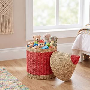Pencil Shaped Childrens <b>Storage</b> <b>Basket</b> Paper <b>Rope</b> Woven Toy Organizer Large Capacity Handmade Standing Type Round - Product Image 2