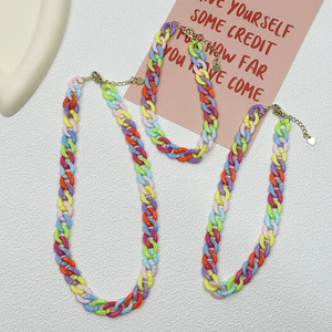 Wholesale Candy Color Matte Plastic Acrylic <strong>Chain</strong> Choker <strong>for</strong> <strong>Dog</strong> Cat <strong>Collars</strong> - Product Image 5