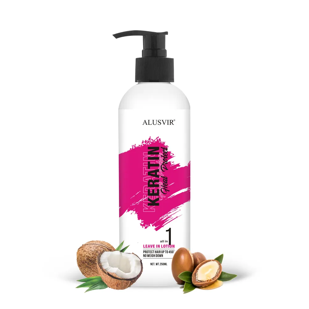 Customized Logo Keratin Silk Protein Heat Protectant Curling Moisture Anti Frizz Hair Curl Defining Nourishing Lotion Cream