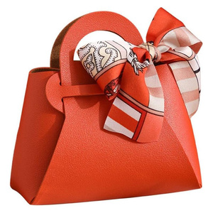 European Style Leather Fashion Western Pu Leather Small Portable Candy <b>Gift</b> Small <b>Basket</b> Jewelry Packaging - Product Image 1