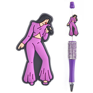 Nuevas Cuentas de Silicona PVC con Diseño Irregular de la Estrella Pop Selena Swiftie para la Creación de Joyas, Bolígrafos, Collares y Pulseras - Product Image 6