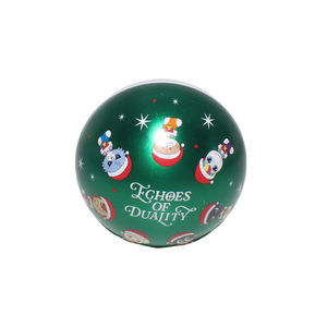 طقم برطمانات هدايا معدنية من قصدير حلوى الكريسماس من قطعتين صندوق حديدي للكريسماس علبة مزخرفة لمضغ العلكة لتخزين الطعام والسكر - Product Image 1