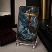 Cartes à collectionner en métal personnalisées, série Storm Coast, impression HD, souvenir, cadeau, vente en gros, usine OEM ODM, acier inoxydable