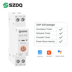Disjoncteur Intelligent SZDQ 63A 1P+N Mini Interrupteur WiFi Intelligent MCB Compteur d'Énergie en Plastique Surveillance kWh <span class=keywords><strong>Relais</strong></span> Minuterie Contrôle Tuya/SmartLife - Product Image 4