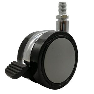 <b>Swivel</b> Caster with Brake 60mm Diameter 50mm Wheel Thickness 80mm Installation Height Furniture Wheels Easy Installation - Product Image 1