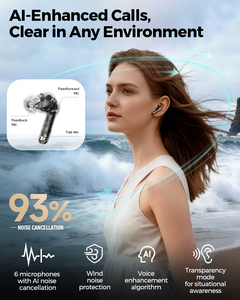 หูฟังไร้สาย SoundPEATS Air5 Pro+ แบบ In-Ear รองรับ Hi-Res และ LDAC พร้อมระบบตัดเสียงรบกวนแบบไฮบริด ANC และ ENC 6 ไมค์ AI สำหรับการสนทนา - Product Image 4