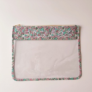 Sac de rangement pour aiguilles et fils NDLPT <span class=keywords><strong>Monogram</strong></span> Homestead de 14 pouces, en vinyle transparent, <span class=keywords><strong>pochette</strong></span> de projet pour broderie - Product Image 5