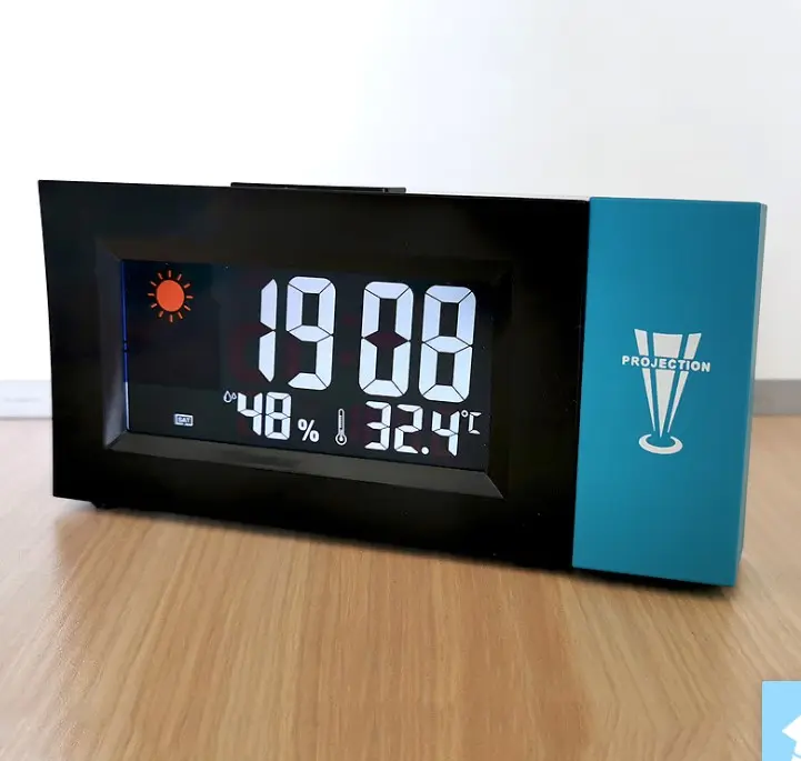 hot sale multicolored screens desktop digital weather clock