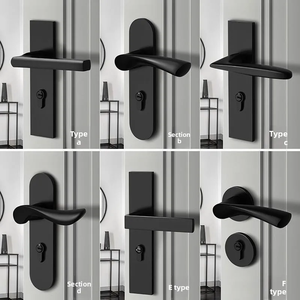 Juego de Cerraduras de Puerta Silenciosas Negras con Llaves, Cerraduras de Manija de Puerta Interior Resistentes, Manijas de Cerradura de Puerta para Dormitorio, Baño y Hogar en General - Product Image 4