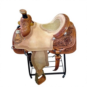 Sillín de Cuero para Carreras con Estructura de Madera, Ecológico y Sostenible, Sillín Inglés para Equitación - Product Image 2