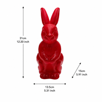 Oster-Themen-Kollektion Deko Künstlicher Roter Hase Dekorationsprodukt für Tisch Feiertagslieferant Großhandel
