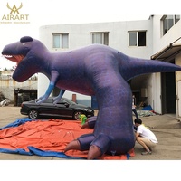 Dinosaure gonflable réaliste de 2 mètres de haut, dinosaure gonflable personnalisé animal de dessin animé pour l'ouverture du parc