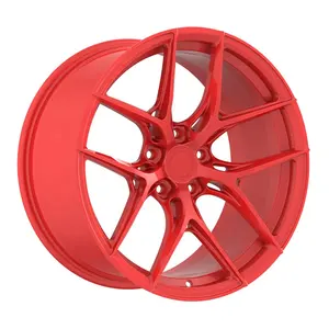 锻造红色凹汽车车轮轮辋适合丰田yaris 2020，5x112 18英寸合金红色车轮轮辋在广东制造
