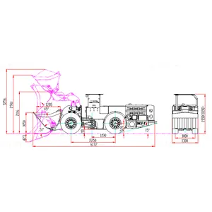 Koop Gebruikte Ondergrondse Schraper Dieselmotor 7X3 10T Goud Maker Goedkoop En Betaalbaar