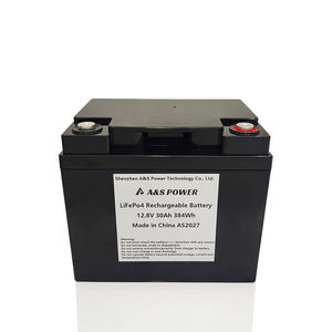 Aangepaste Oplaadbare Lfp Lithium Batterij As 12.8V 30ah Lifepo4 Batterij Met Batterijhouder - Product Image 1