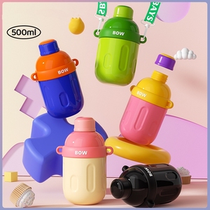 C482 taza aislada de alta calidad a prueba de fugas tazas rectas para beber botella de <span class=keywords><strong>agua</strong></span> de vientre grande Kawaii de acero inoxidable con asa - Product Image 1