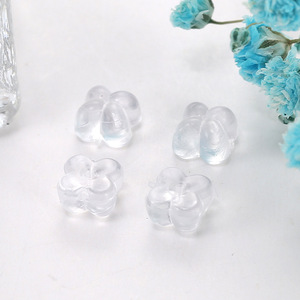 Boucles d'oreilles clous en silicone en forme de fleur, plaqué or rose, transparentes, antidérapantes, accessoires DIY pour boucles d'oreilles - Product Image 4