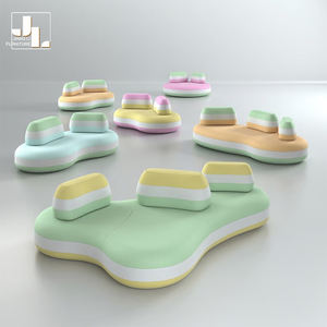 Estilo de diseñador Villa Sala de estar Juego de sofás de forma irregular Hotel Lujo 1 + 2 + 3 Muebles de sofá de color caramelo - Product Image 2