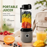 Draadloze USB-blender Draagbare sapcentrifuge Glazen behuizing Oplaadbare smoothiemaker Mini fruitbeker voor dagelijks gebruik op kantoor en op reis