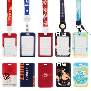 Trending-products-2025-new-arrivals Customized Promotional Lanyard and Pvc Holder Polyester With Logo Credit Name ID Card Holder