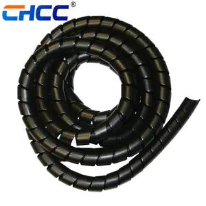 Luva de proteção para tubo de enrolamento PE, luva de acabamento rápido em espiral, preto, 3-30 mm, fabricante atacado