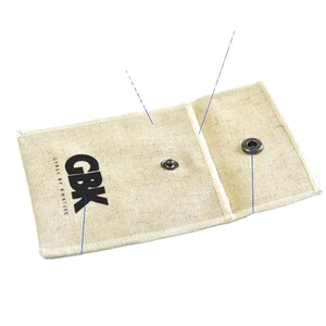 Eco Friendly Linen Cotton <b>Envelope</b> Jewelry Pouch Custom Logo Fabric <b>Gift</b> Bag for Jewelry Accessories - Product Image 3