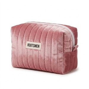 Bolsa de Maquillaje Acolchada de Terciopelo, Mediana, 17.5 cm, Color Rosa Empolvado, Estuche Cosmético Acolchado con Acabado Suave, Logotipo Personalizado, OEM, ODM - Product Image 3