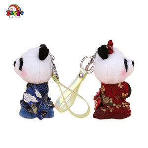 دمية من Zaves plushhe مخصصة ببوصات جالسة باندا لعبة ناعمة من الشركة المصنعة لسلسلة مفاتيح دلاية لطيفة وصغيرة إكسسوارات كيمونو - Product Image 2