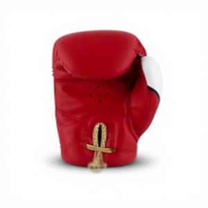 Gants d'entraînement de boxe professionnels pour adultes en cuir PU avec fermeture Velcro respirants gris et bleu marine - Product Image 3