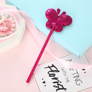 Cadeaux promotionnels, stylo gel brillant en tissu pailleté en forme de cœur de couronne coréenne - Product Image 5