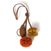 Porte-clés boule à pompon en cuir de qualité supérieure et breloque de sac de créateur personnalisé