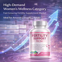 Complément alimentaire naturel pour la fertilité féminine, comprimés pour la santé des ovaires, la qualité des ovules, antioxydant, marque personnalisée, vente en gros