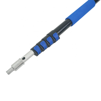 Perche d'extension portable avec verrous rapides bleus, tige en aluminium léger pour fenêtres et sols