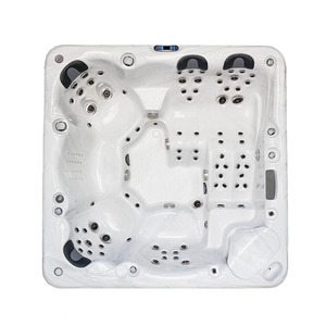 Tinas de spa con chorros de agua de masaje eficientes y cascada de luz LED Tina de spa para 5-6 personas - Product Image 1